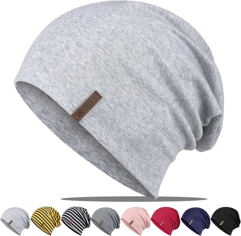 HAMUNI Slouchy Beanie for Women Cotton Beanies Hats Men Lightweight Soft Chemo Headwear Warm Skull Cap for All Seasons - Image 1